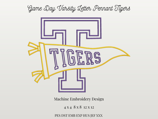 Tigers Varsity Letter Pennant