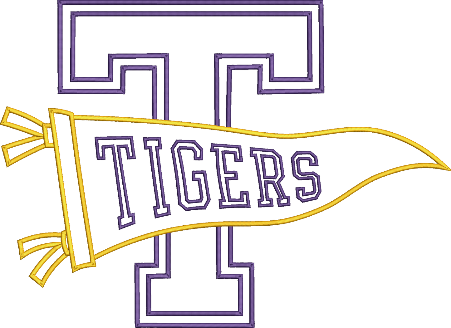 Tigers Varsity Letter Pennant