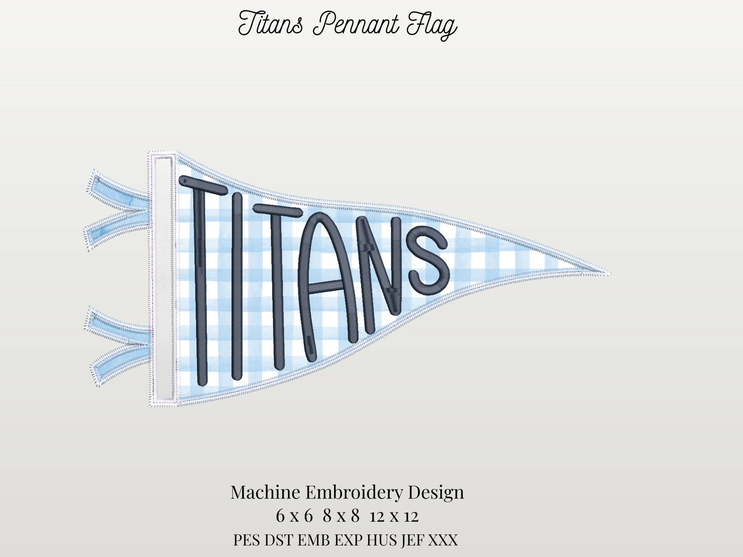 Titans Handlettered Pennant Flag