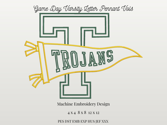 Trojans Varsity Letter Pennant