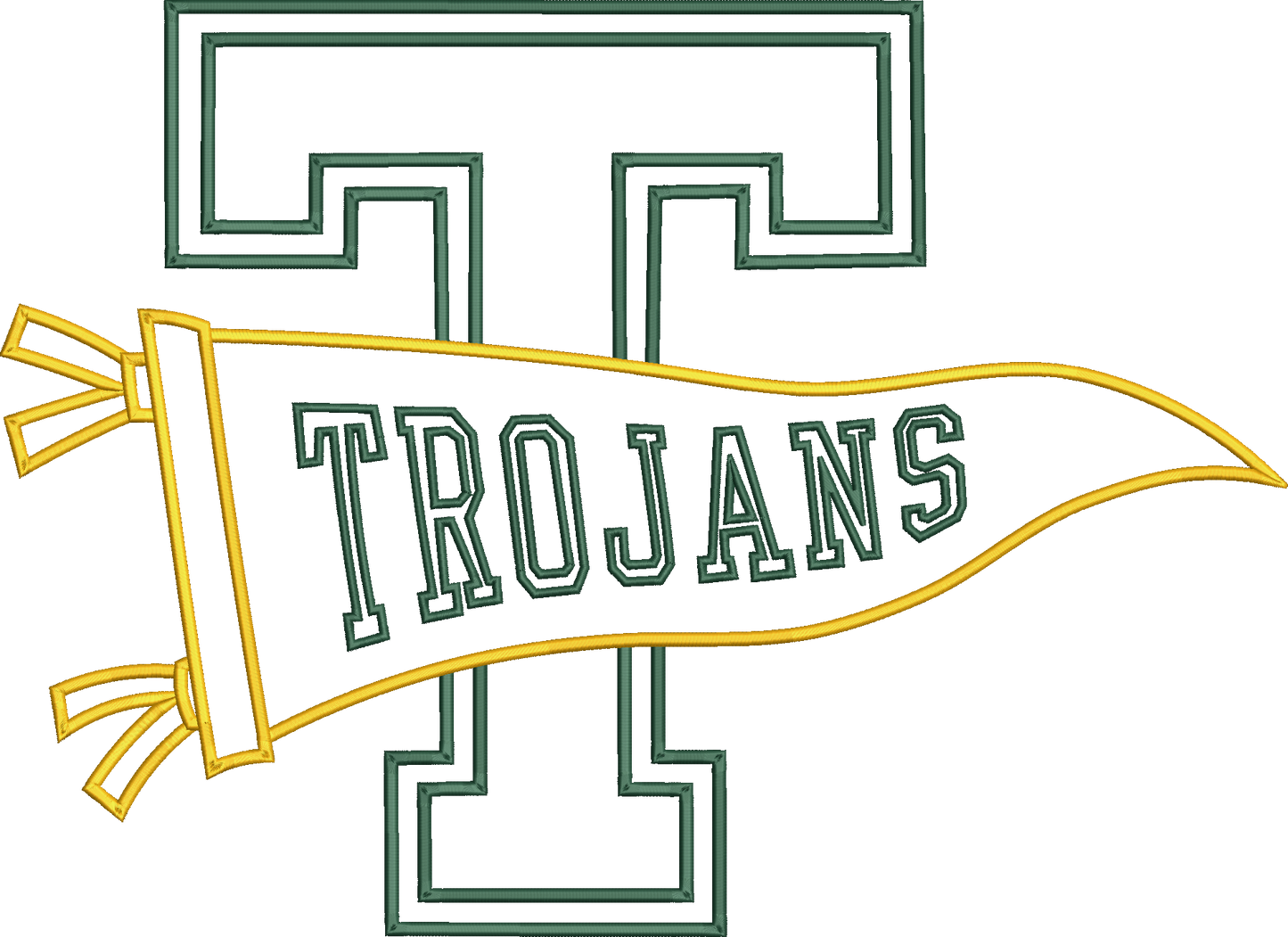 Trojans Varsity Letter Pennant