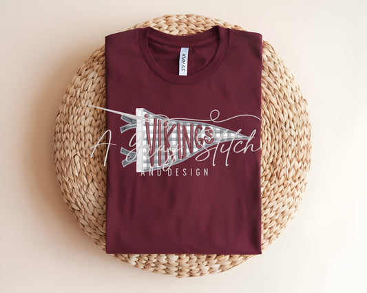 Vikings Handlettered Pennant Flag