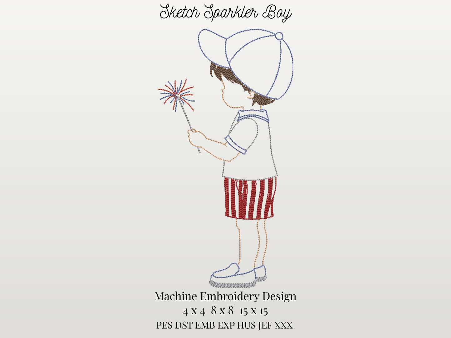 Vintage Sparkler Boy