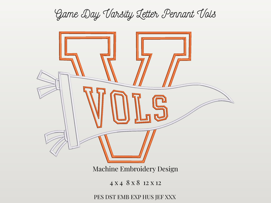 Vols Varsity Letter Pennant