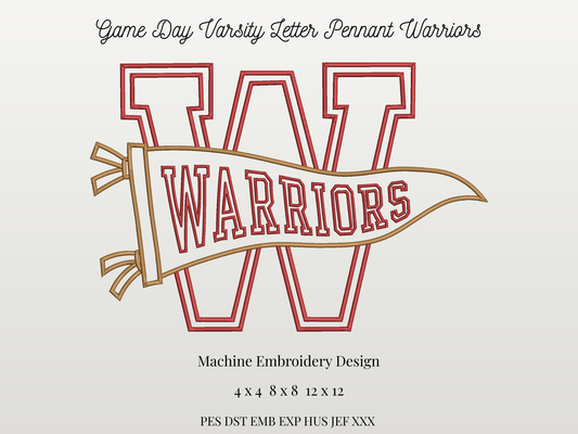Warriors Varsity Letter Pennant