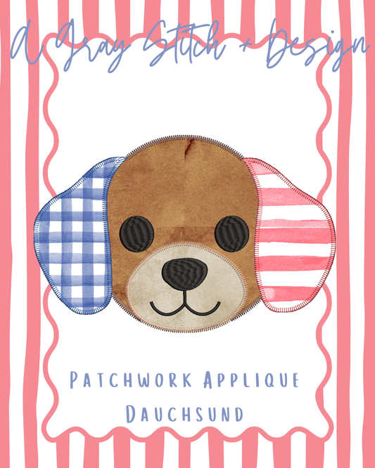 Patchwork Dachshund Applique