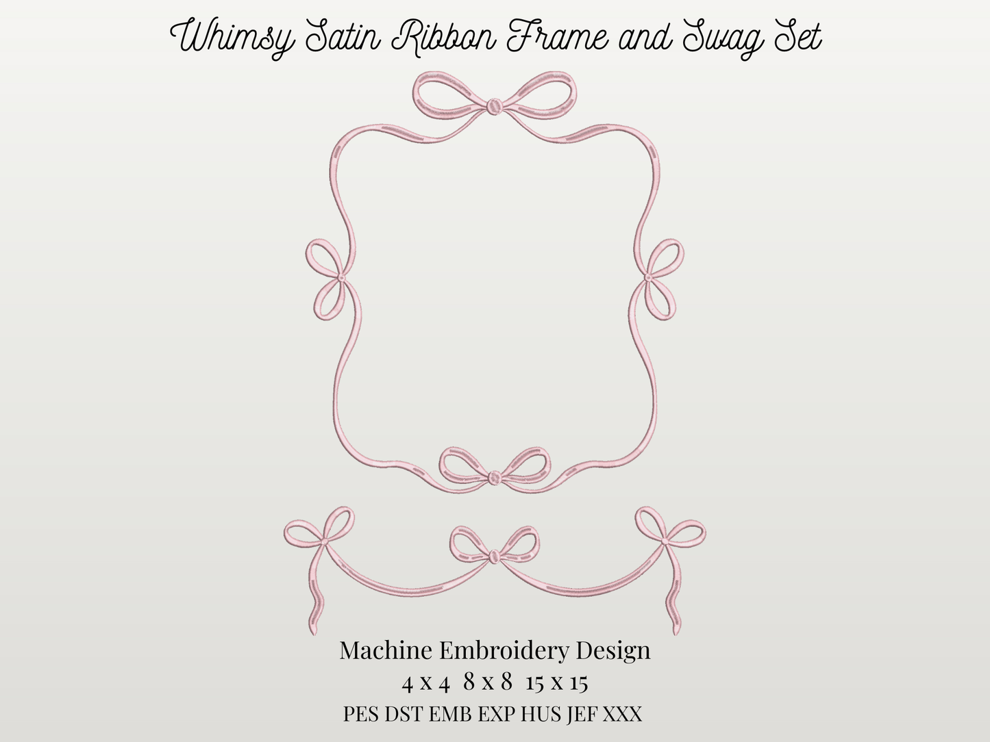 Whimsy Satin Ribbon Frame and Swag