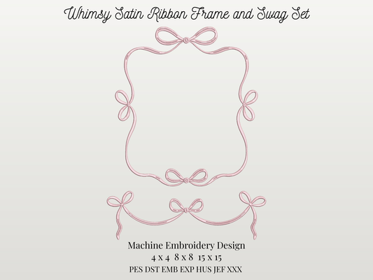 Whimsy Satin Ribbon Frame and Swag