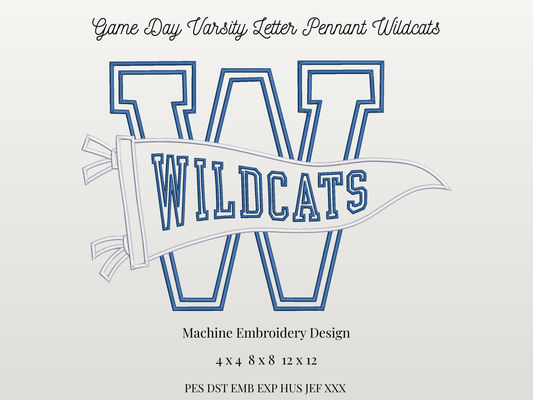 Wildcats Varsity Letter Pennant