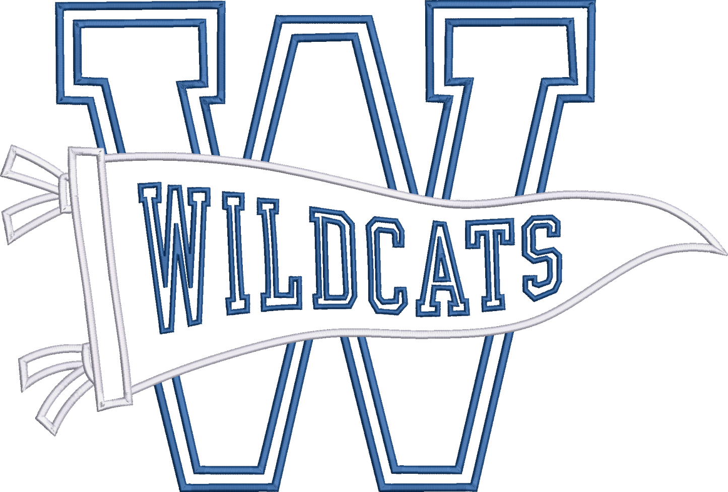 Wildcats Varsity Letter Pennant