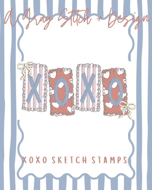 Sketch Fill XOXO Stamps