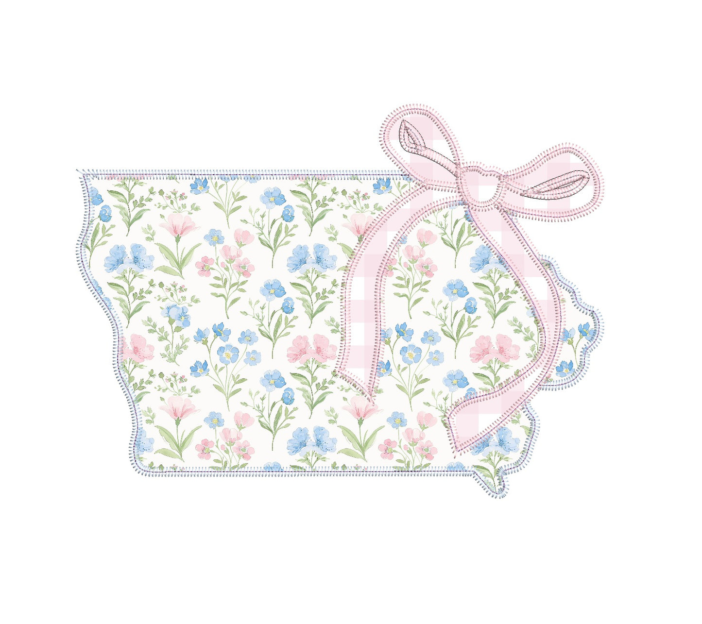 Zig Zag Stitch Coquette State of Iowa