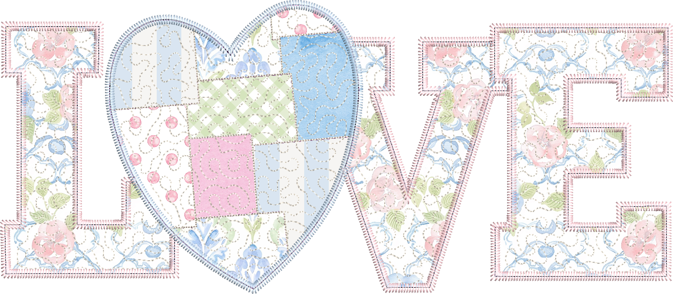 Zig Zag Love Quilted Patchwork