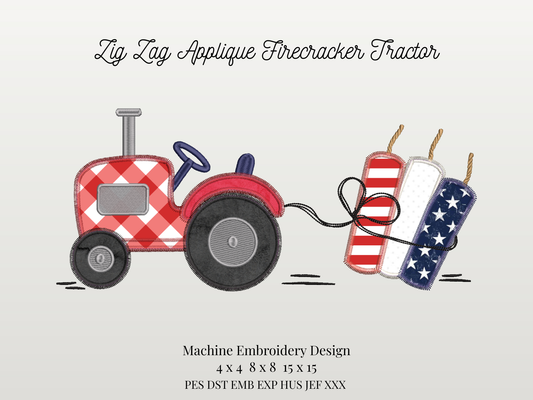 ZZ Applique Firecracker Tractor