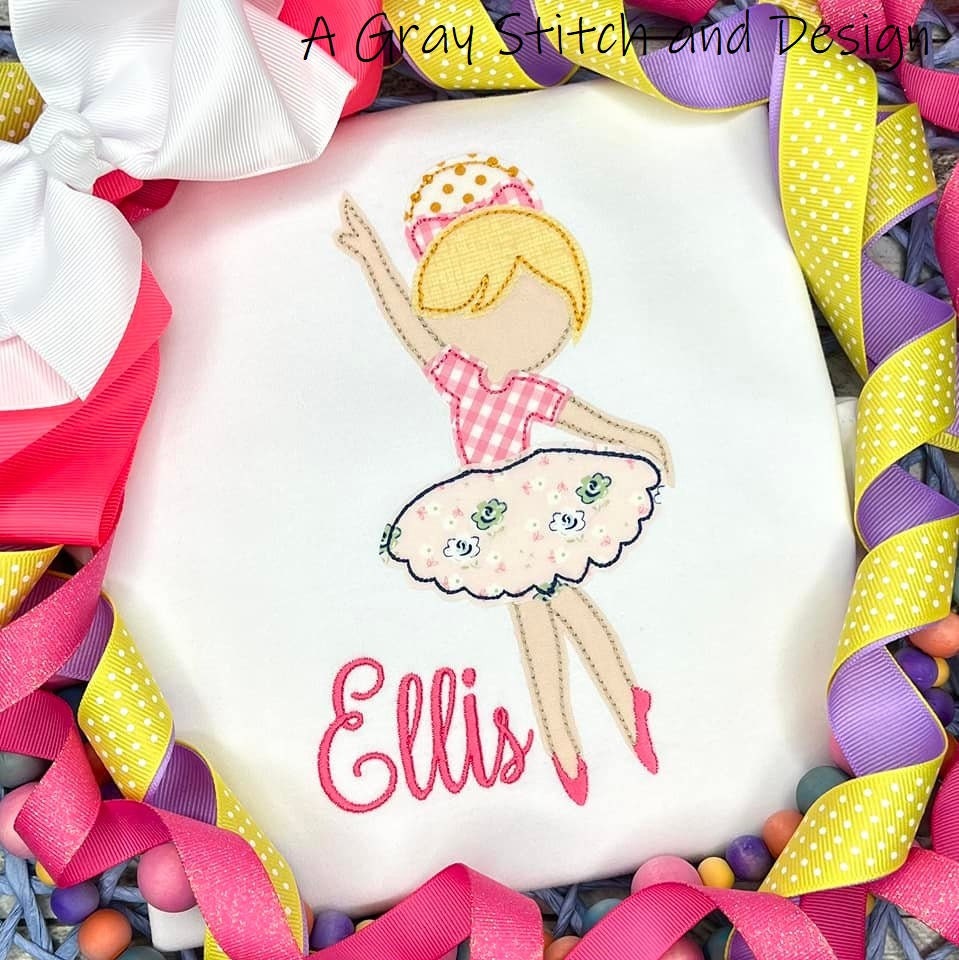 Applique Libby Dress - Ballet main image 0