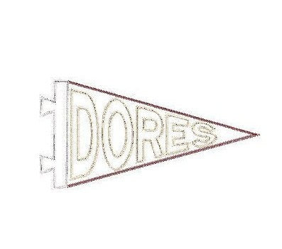 Dores Pennant Flag Zig Zag Applique Machine Embroidery Design